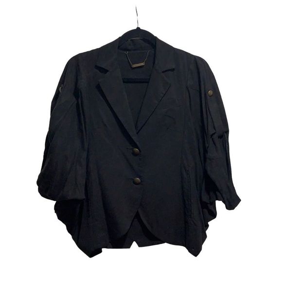 Trina Turk Black womens 3/4 puff sleeve Jacket size 2 - Picture 1 of 7